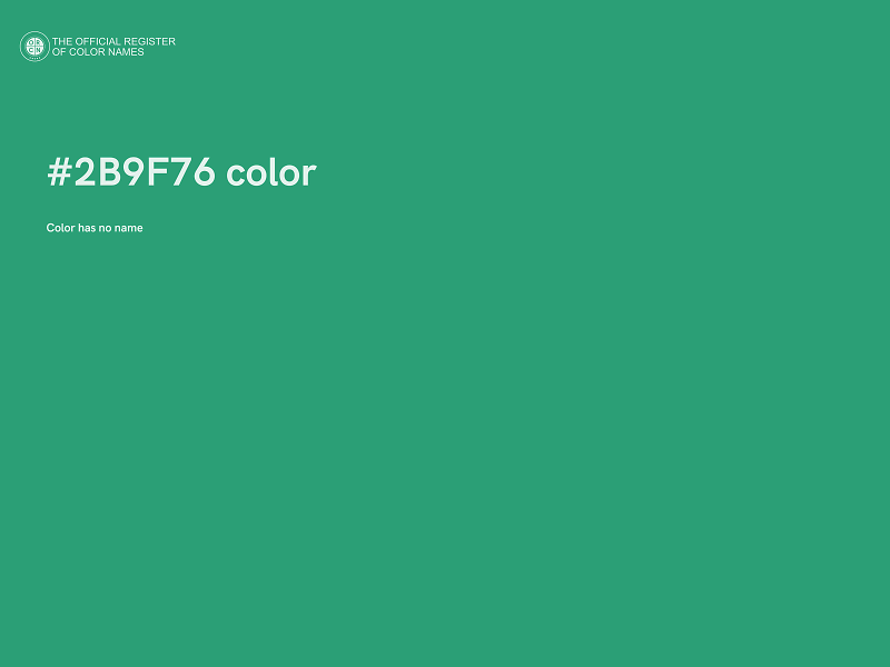 #2B9F76 color image