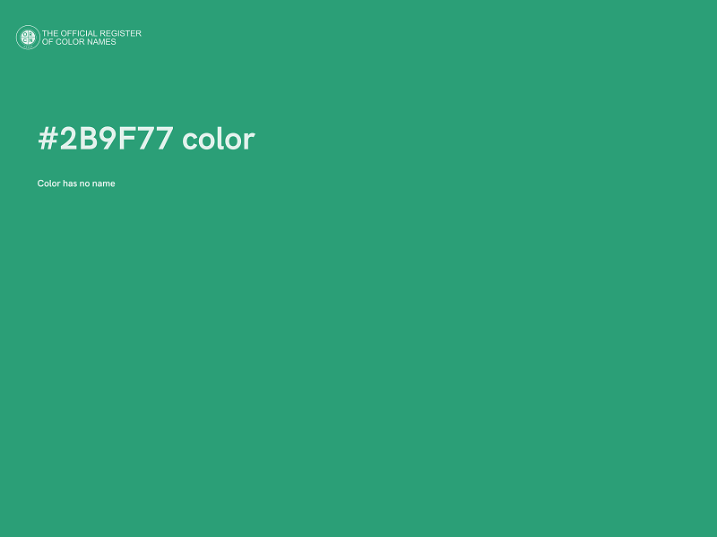 #2B9F77 color image