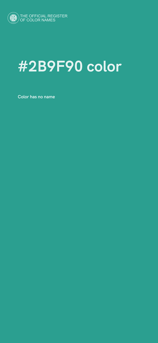 #2B9F90 color image