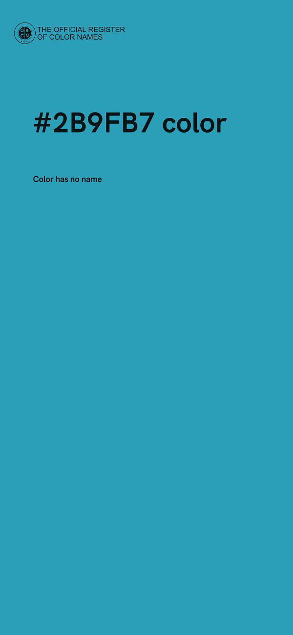 #2B9FB7 color image