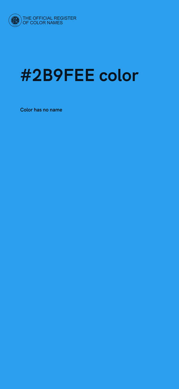 #2B9FEE color image