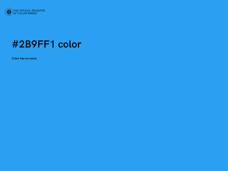 #2B9FF1 color image