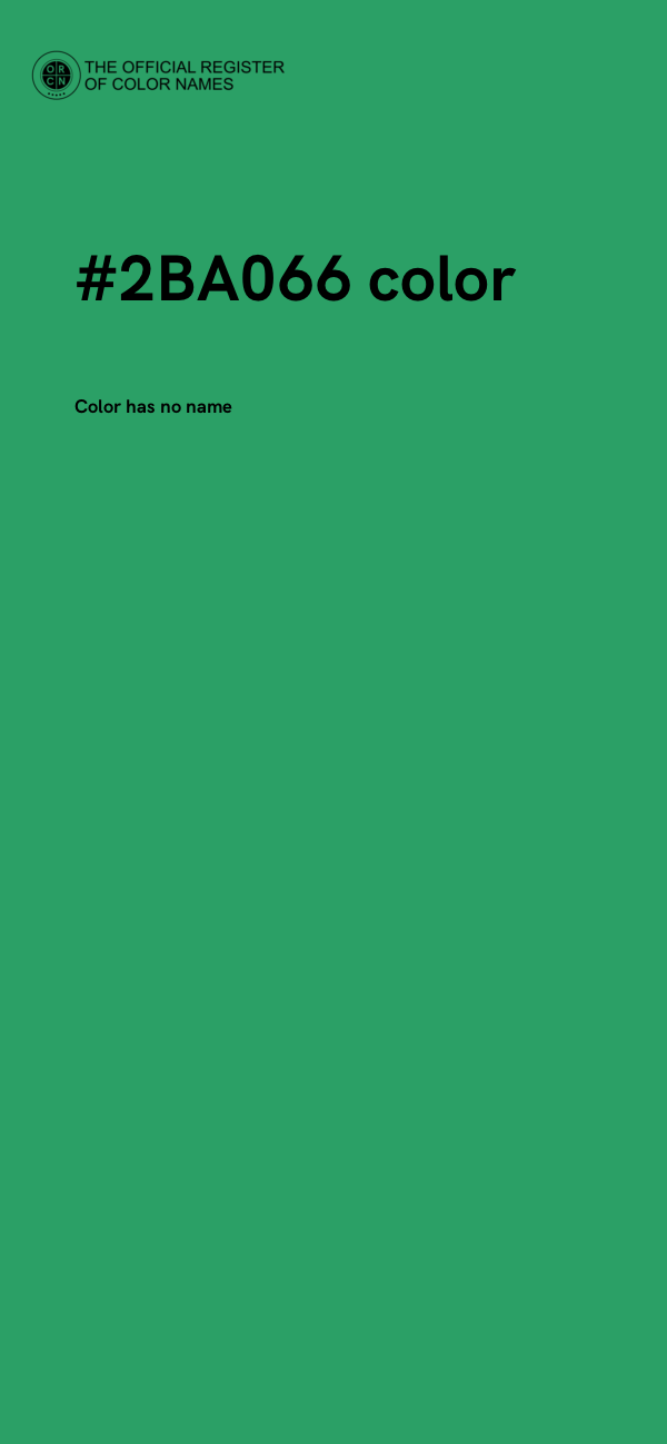 #2BA066 color image