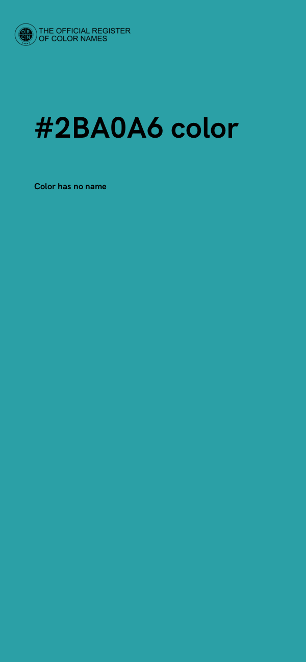 #2BA0A6 color image
