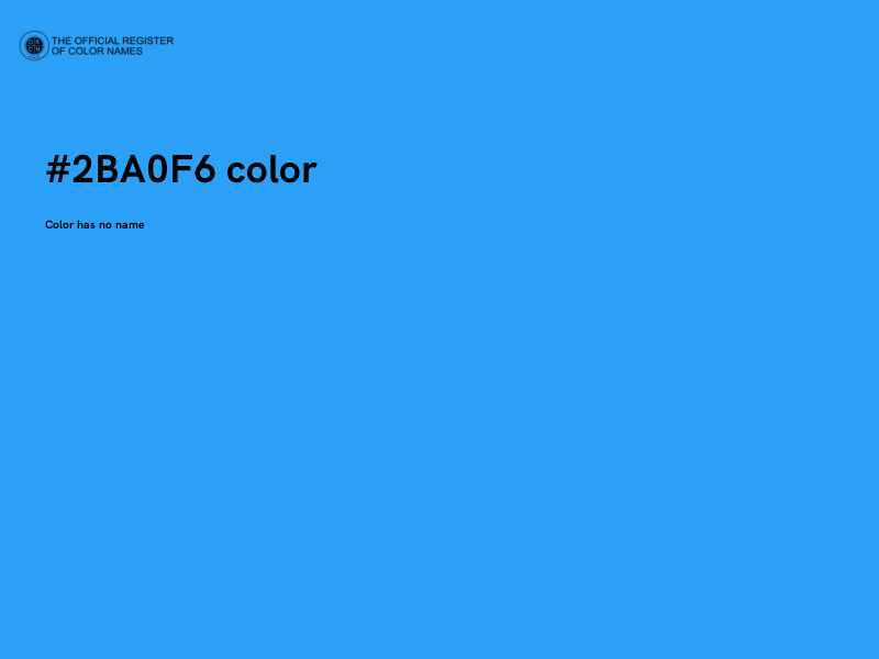 #2BA0F6 color image