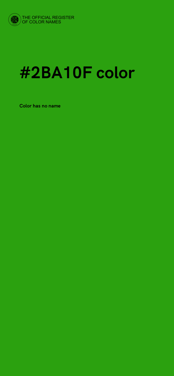 #2BA10F color image