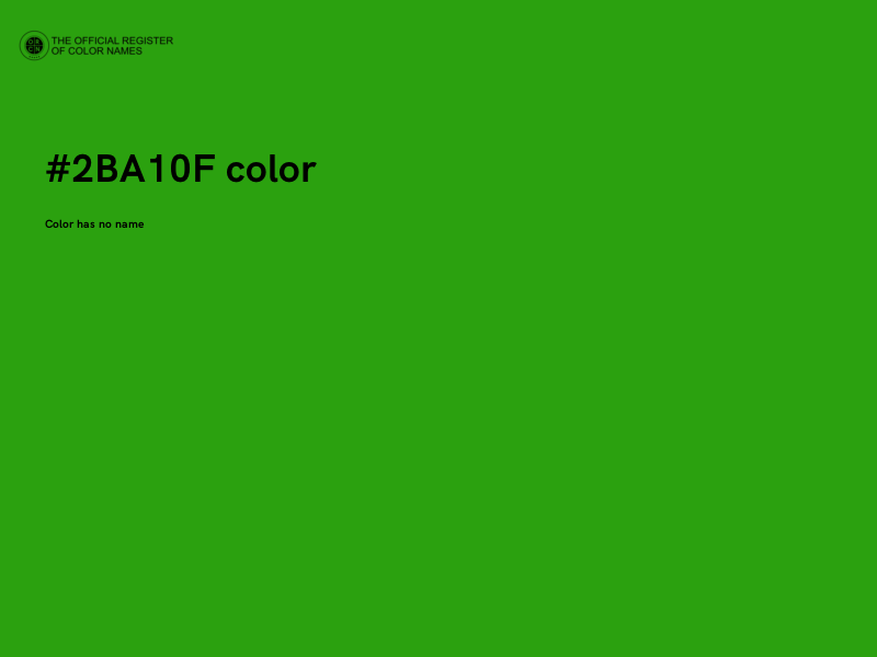 #2BA10F color image