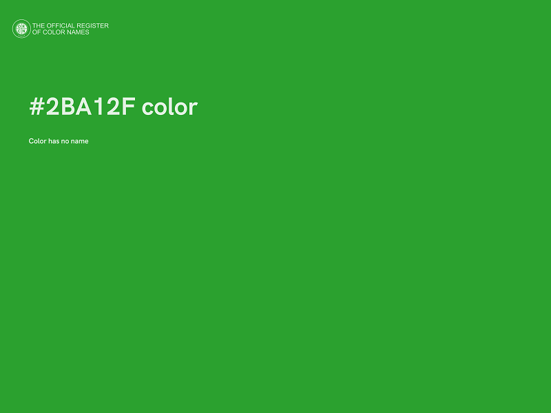 #2BA12F color image