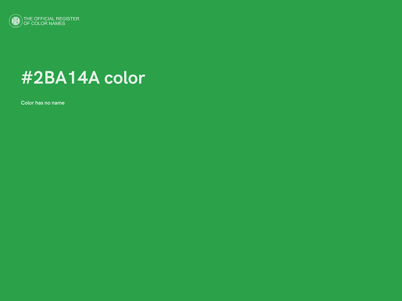 #2BA14A color image