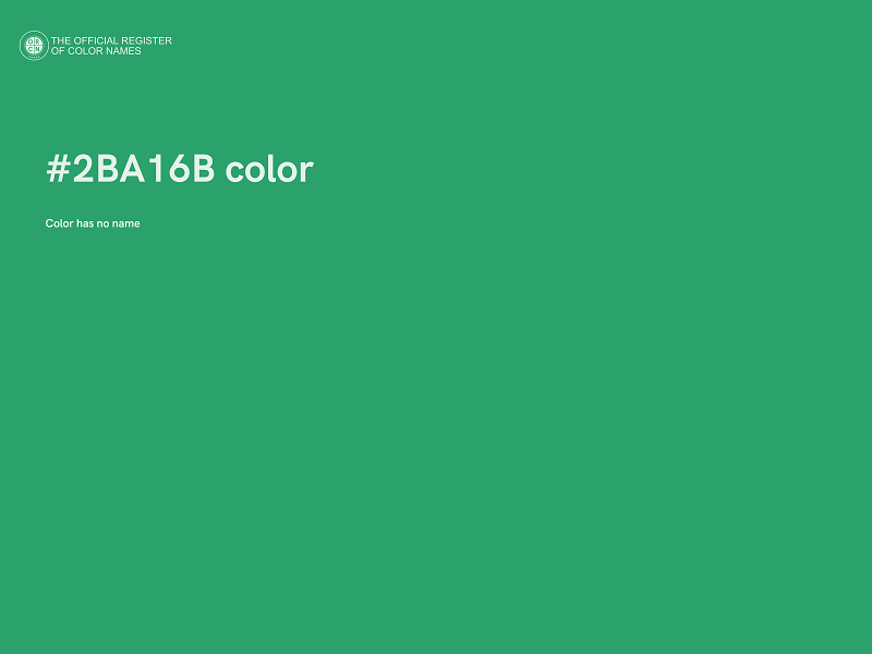 #2BA16B color image