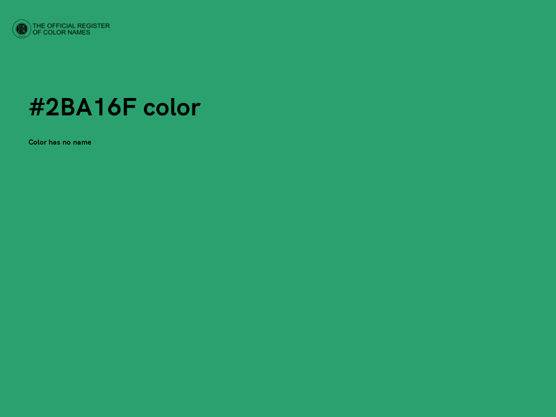 #2BA16F color image