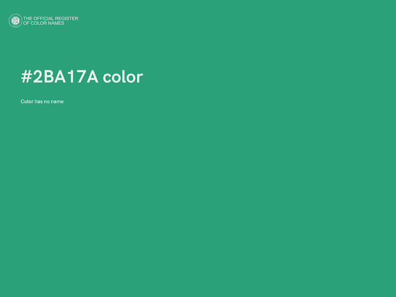 #2BA17A color image