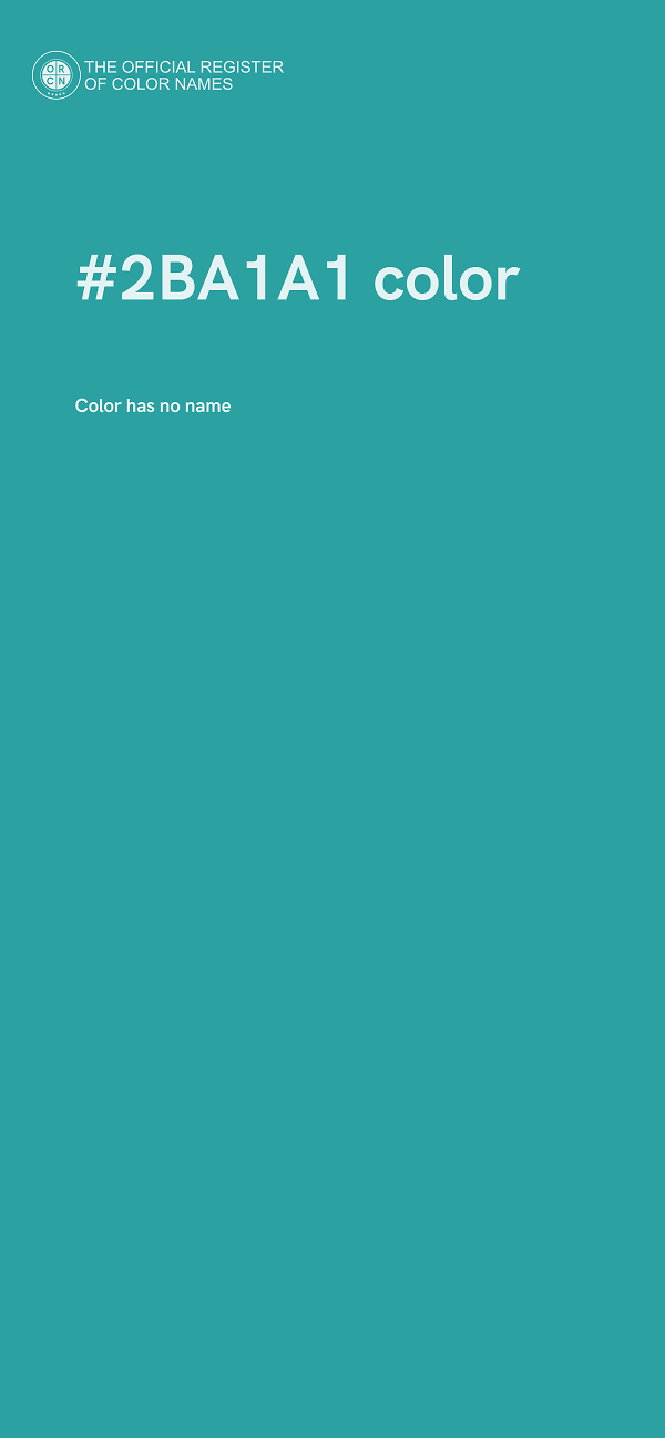 #2BA1A1 color image
