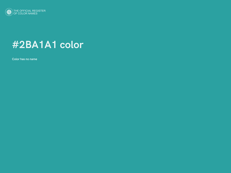 #2BA1A1 color image