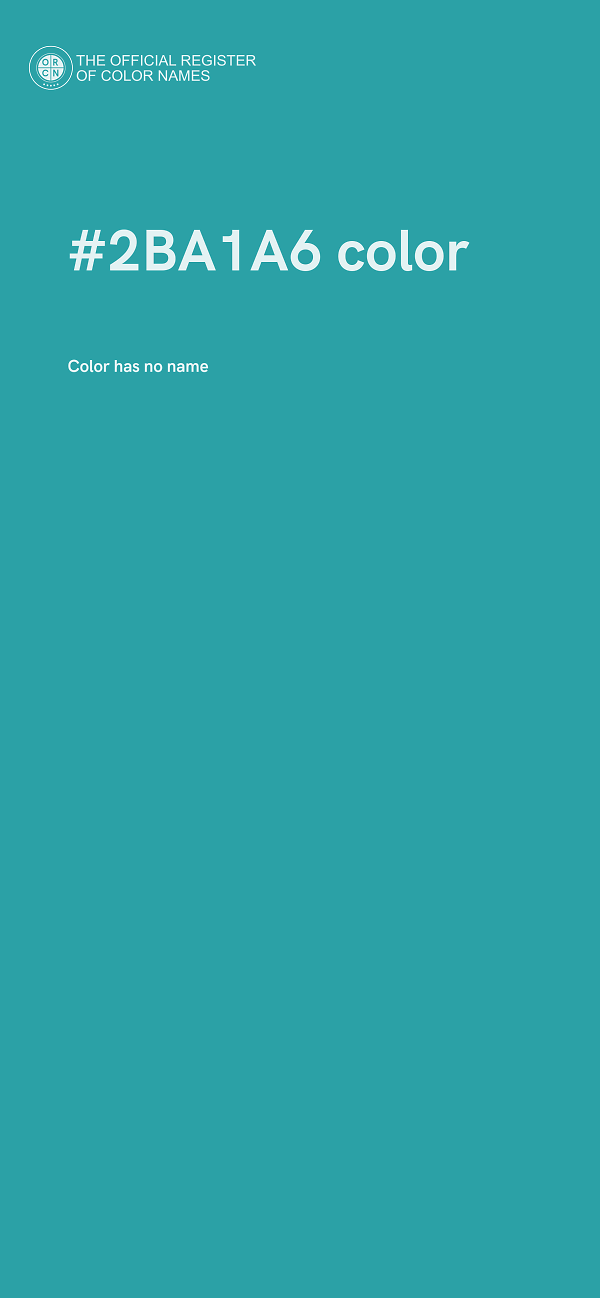 #2BA1A6 color image