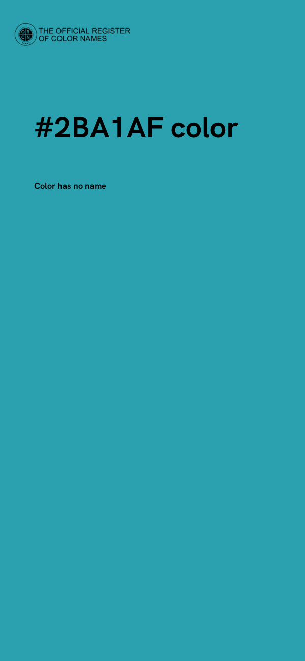 #2BA1AF color image