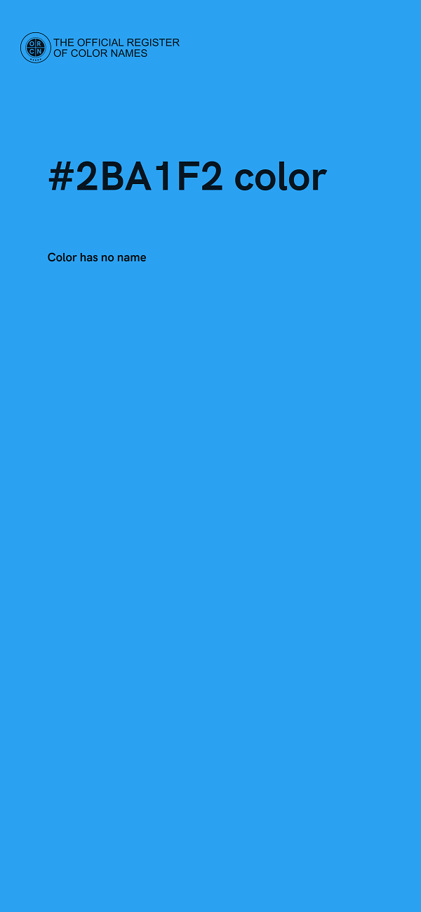#2BA1F2 color image