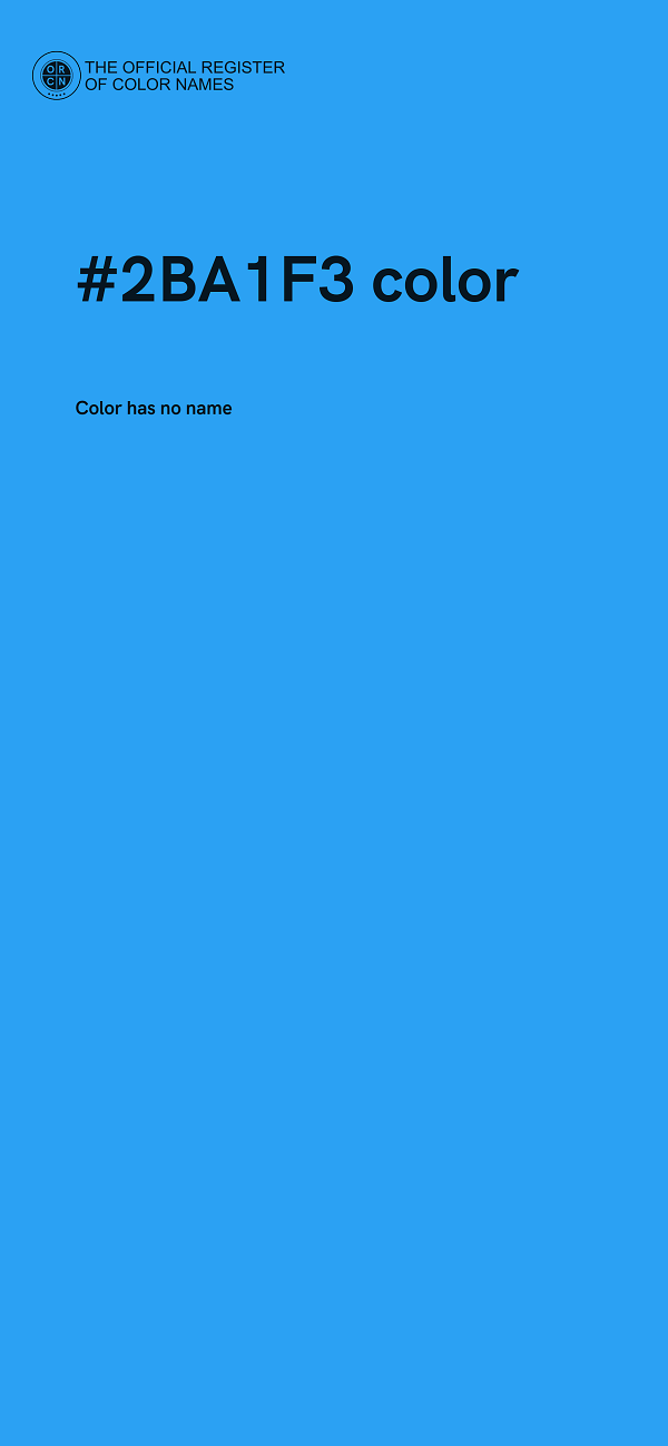 #2BA1F3 color image