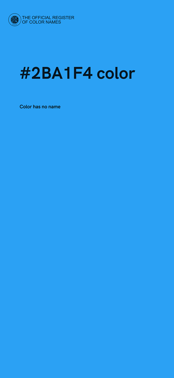 #2BA1F4 color image