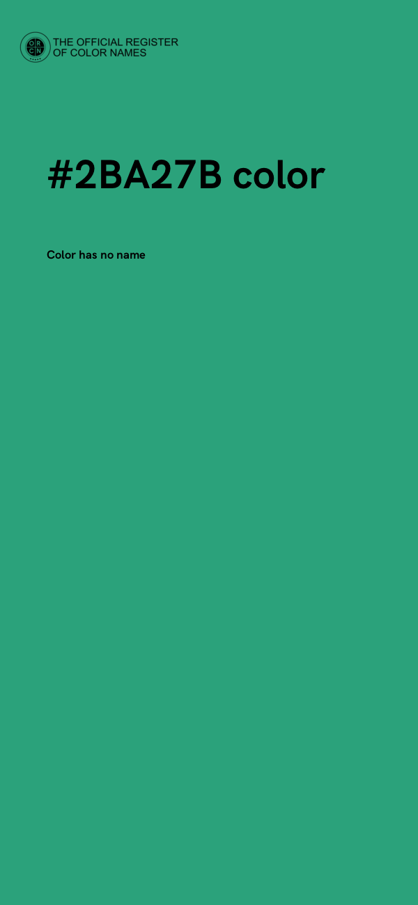 #2BA27B color image