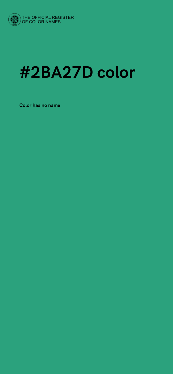 #2BA27D color image