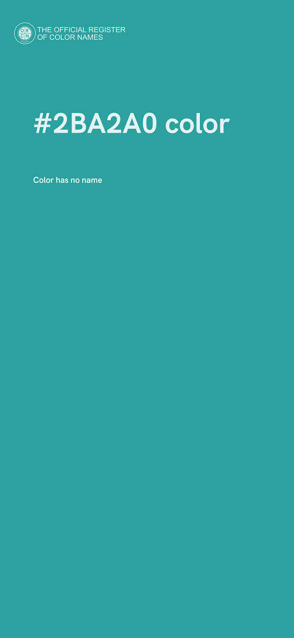 #2BA2A0 color image