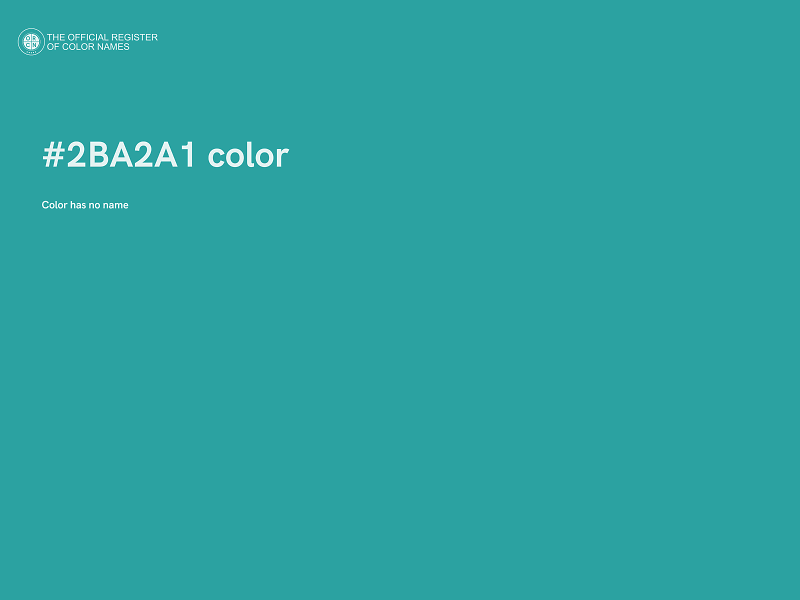 #2BA2A1 color image