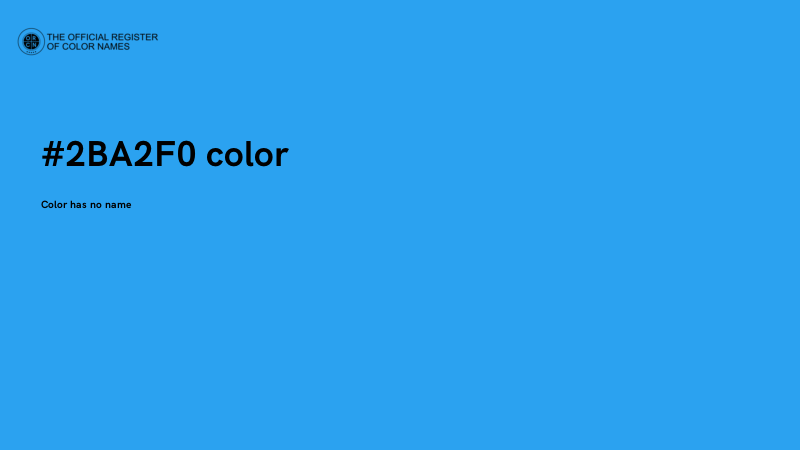 #2BA2F0 color image