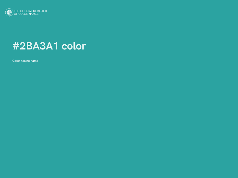 #2BA3A1 color image