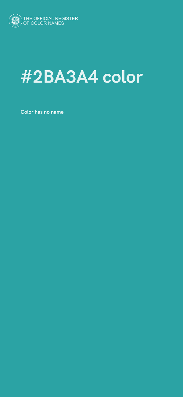 #2BA3A4 color image