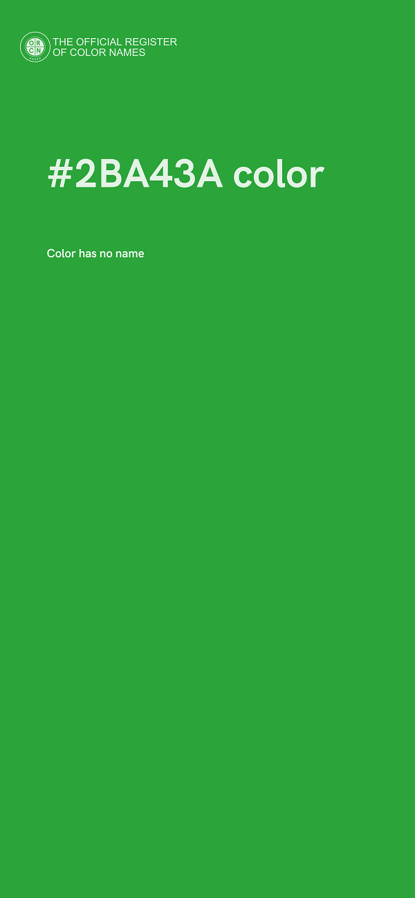 #2BA43A color image
