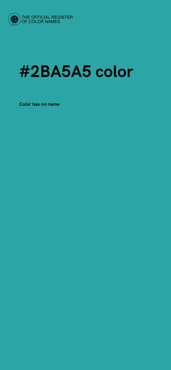 #2BA5A5 color image