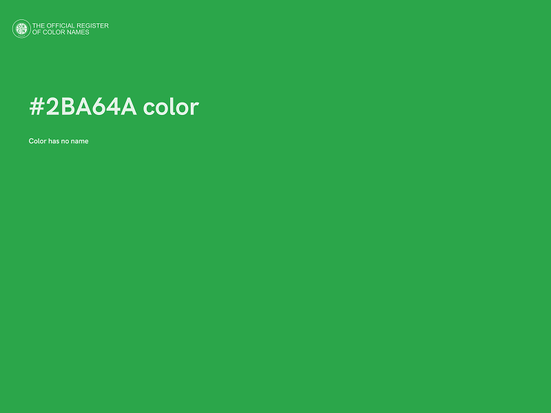 #2BA64A color image