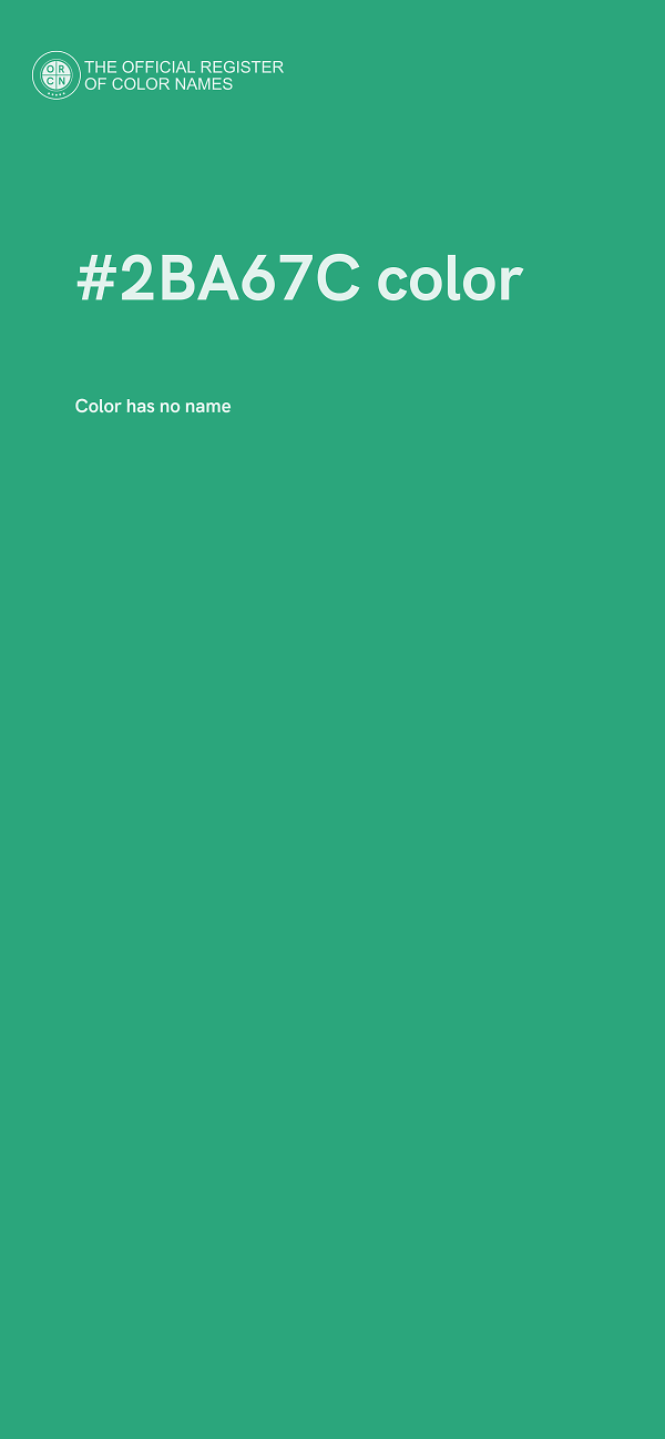 #2BA67C color image