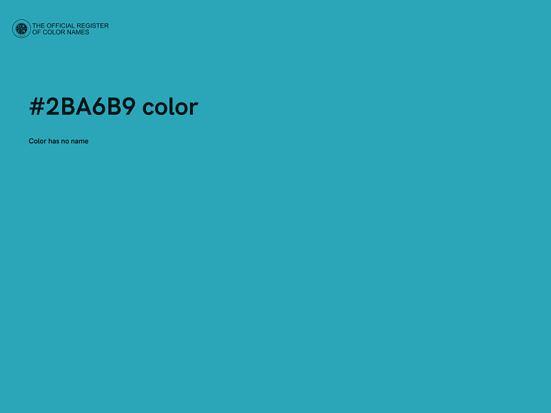 #2BA6B9 color image