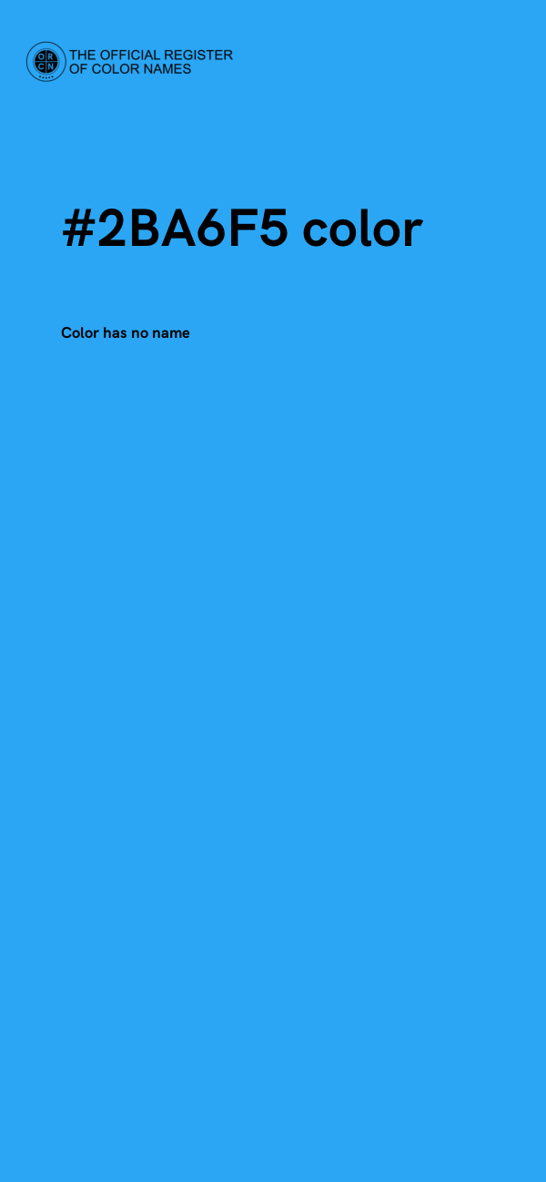 #2BA6F5 color image