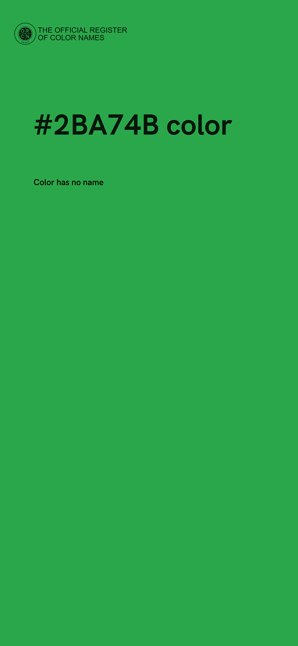 #2BA74B color image
