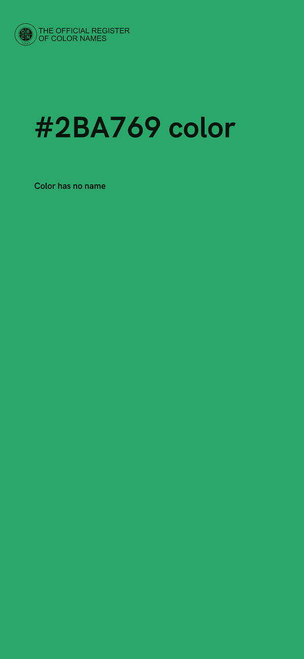 #2BA769 color image