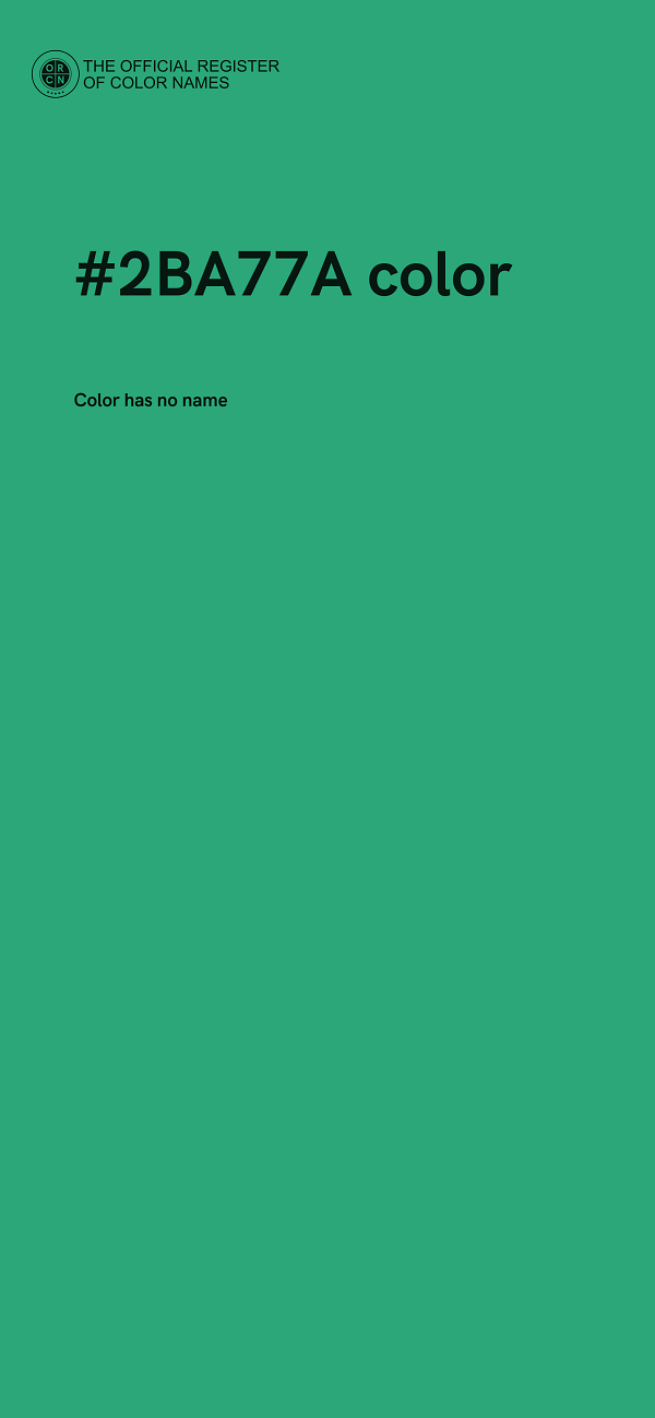 #2BA77A color image