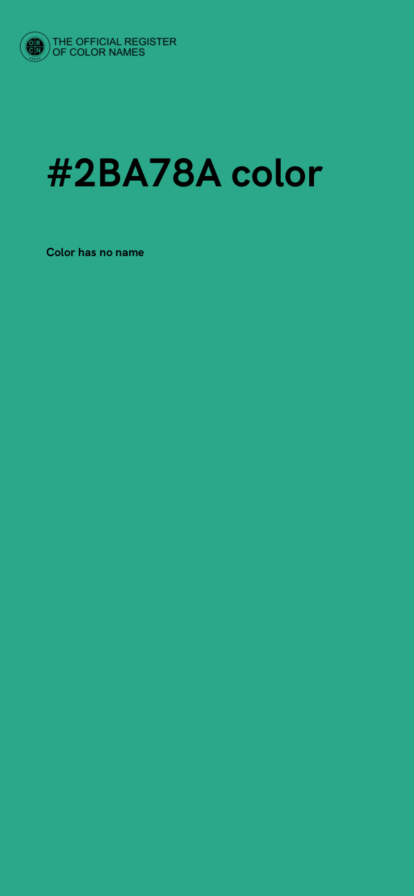 #2BA78A color image