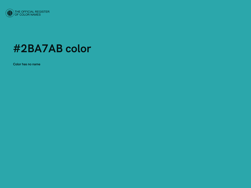 #2BA7AB color image