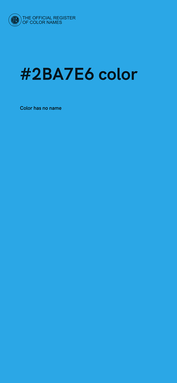 #2BA7E6 color image