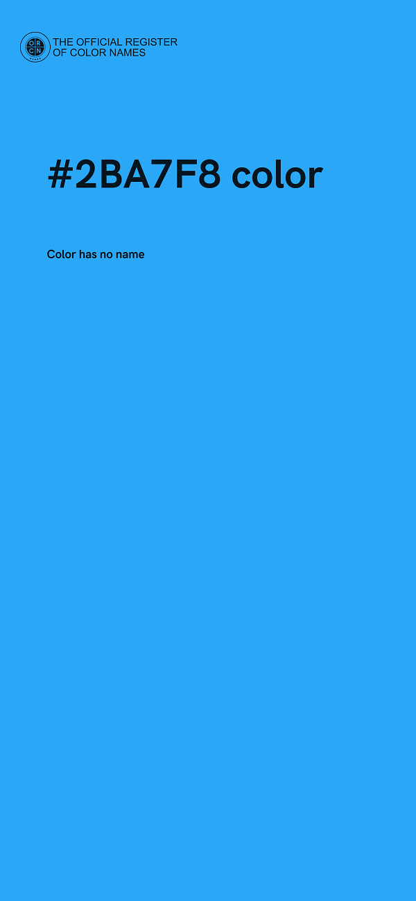 #2BA7F8 color image