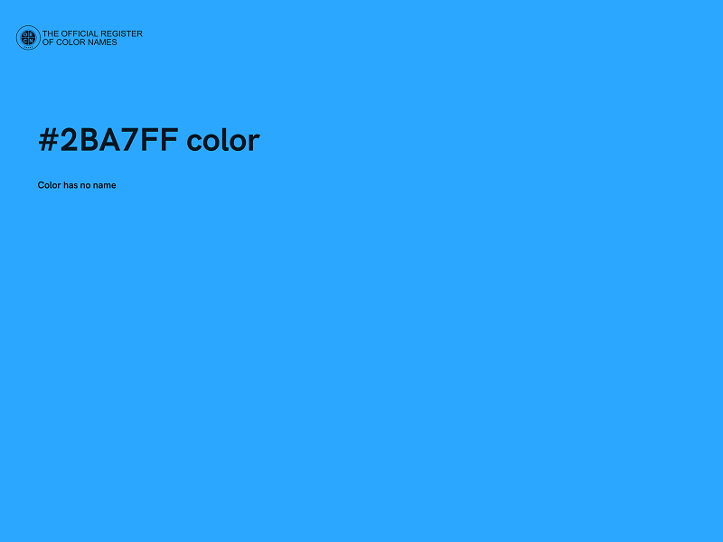 #2BA7FF color image