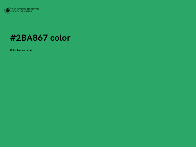 #2BA867 color image