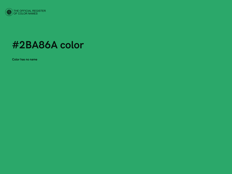 #2BA86A color image