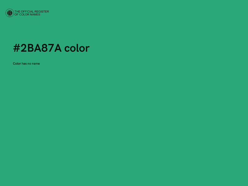 #2BA87A color image