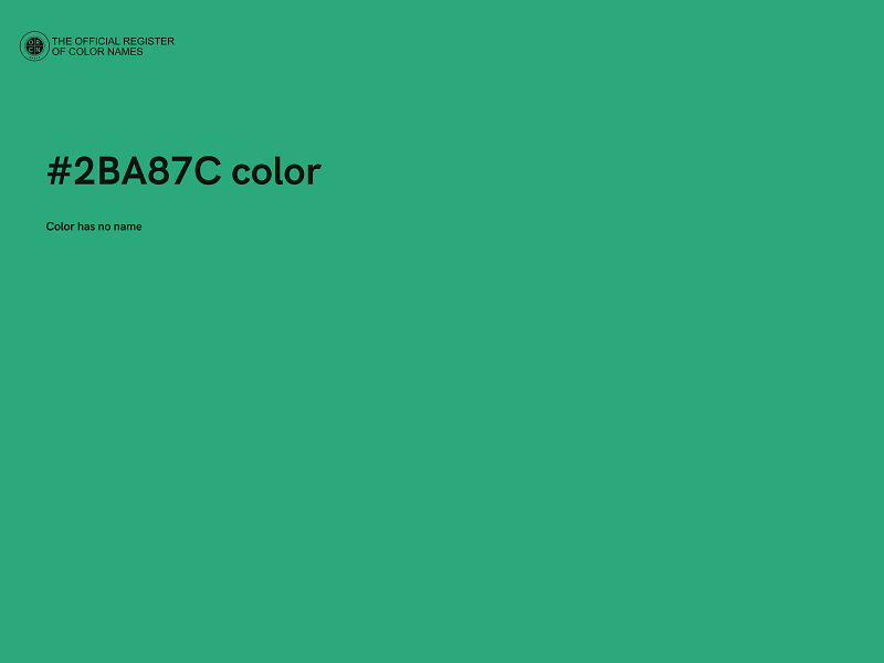 #2BA87C color image