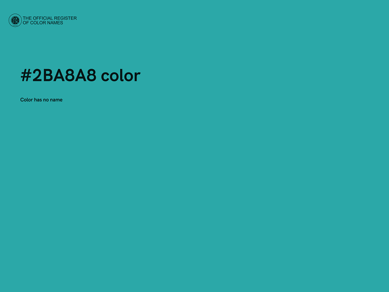 #2BA8A8 color image