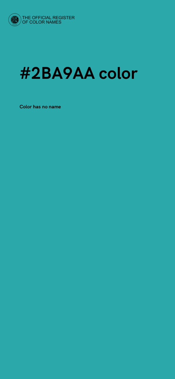 #2BA9AA color image